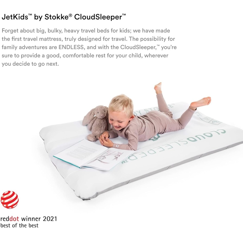 Stokke JetKids CloudSleeper - Kids Inflatable Travel Bed, NWT Unused